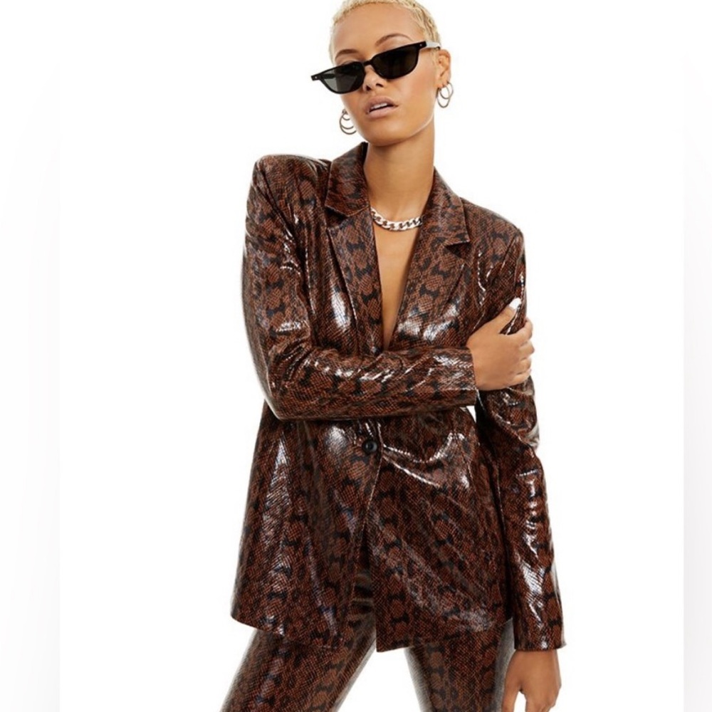 WeWoreWhat Snakeskin Blazer - Size XS